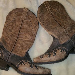 Laredo woman's leather cowboy boots